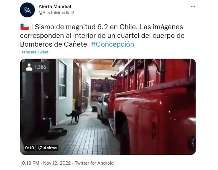 Tres intensos sismos sacuden el sur de Chile