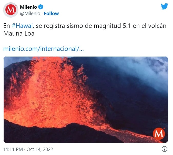 sismo magnitud 5,0 volcán Mauna Loa Hawái