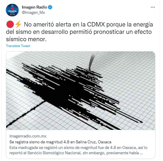 Usuarios reaccionan ante el temblor