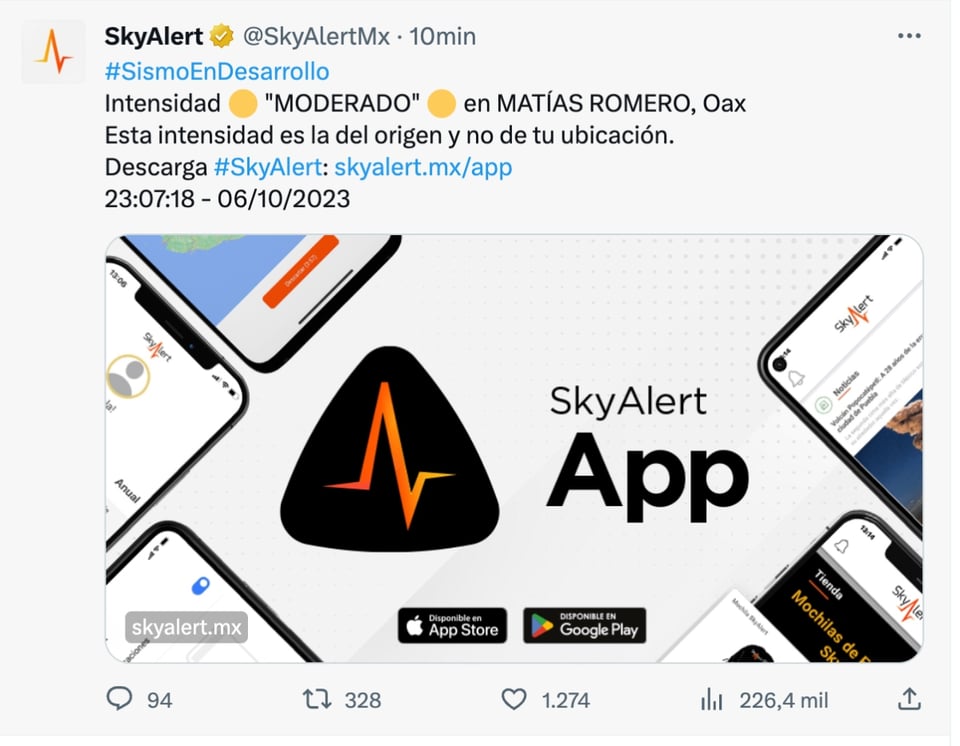 sismo México 6 Octubre, temblor, alerta sísmica, Clima, MundoNOW