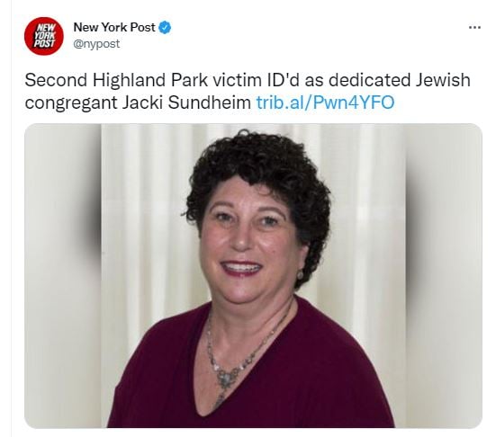 Identifican a segunda víctima del tiroteo en Highland Park