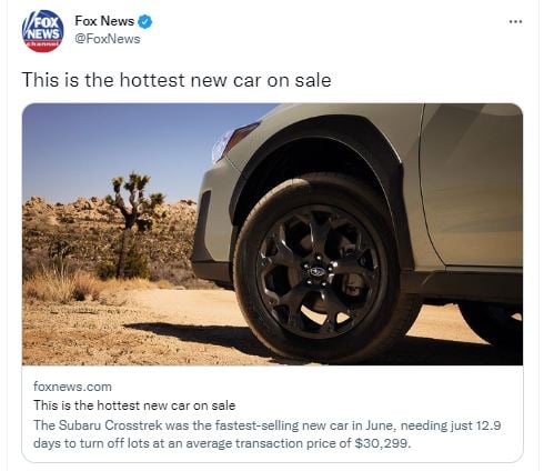 El auto nuevo más vendido en EEUU: el Subaru Crosstrek