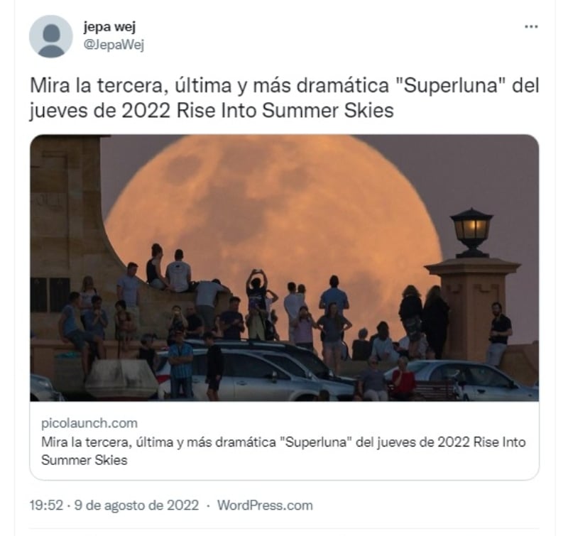 ¿A qué hora se podrá apreciar?
