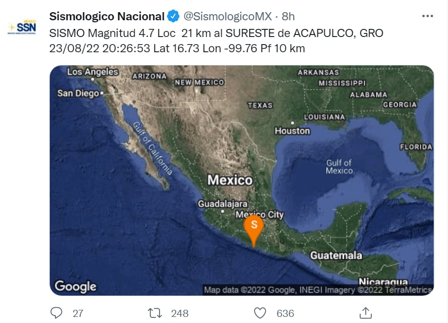 Sismo Acapulco Guerrero