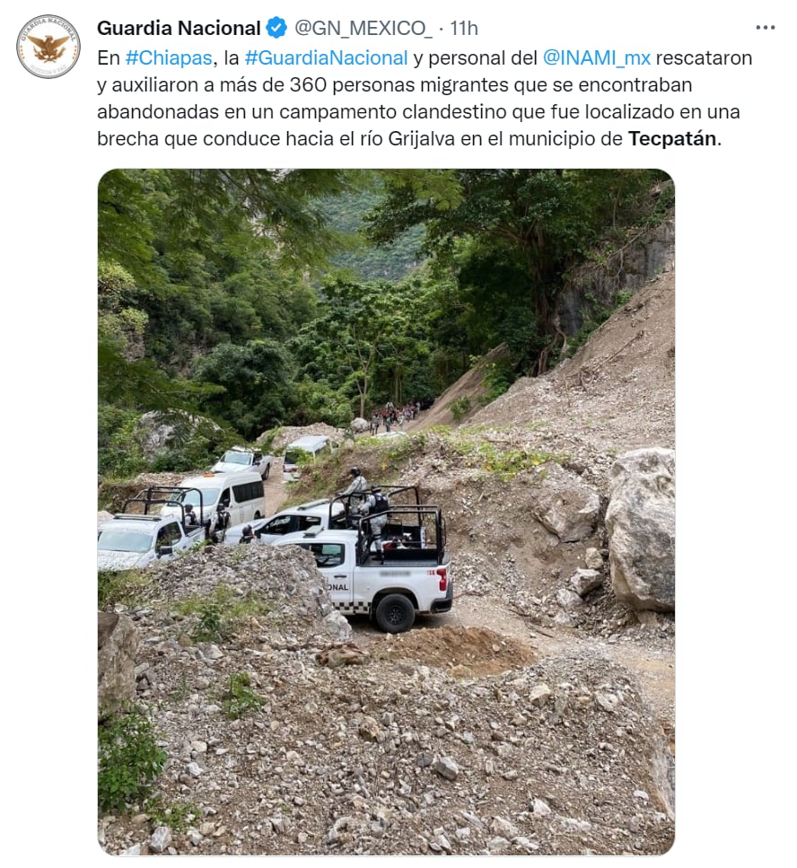 Migrantes abandonados campamento clandestino