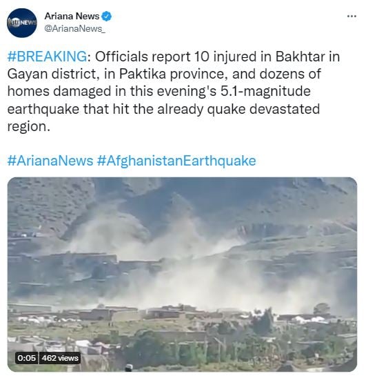 Sismo dejó 31 heridos y viviendas destruidas en Afganistán