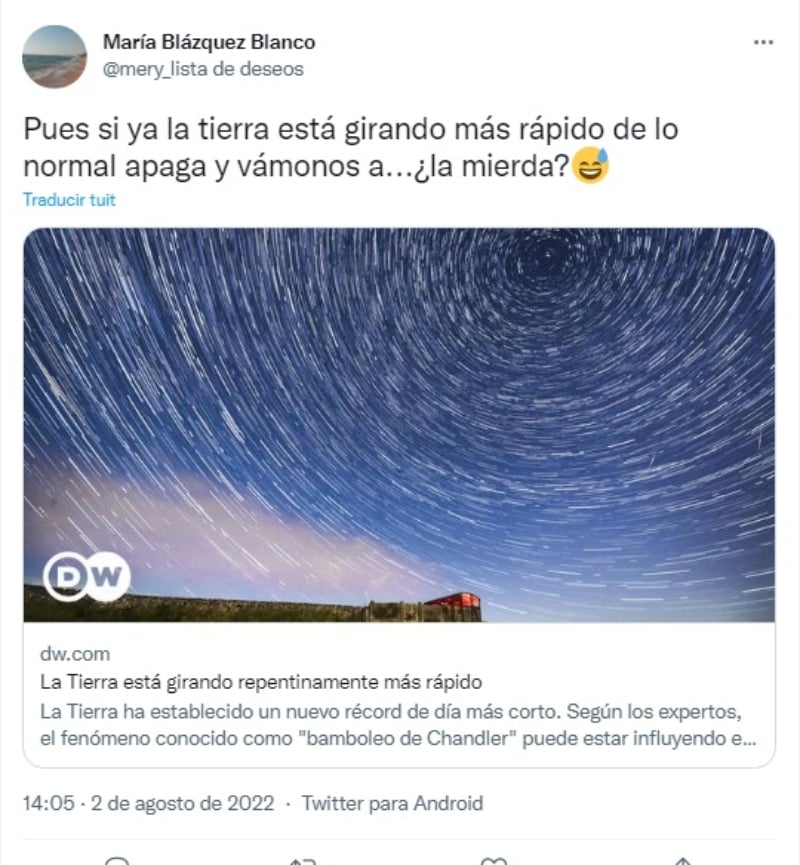 Tierra gira más rápido: ¿El fin del mundo?