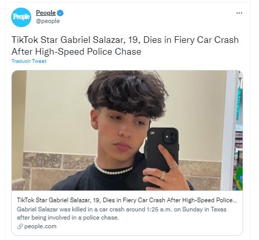 Tiktoker Gabriel Salazar