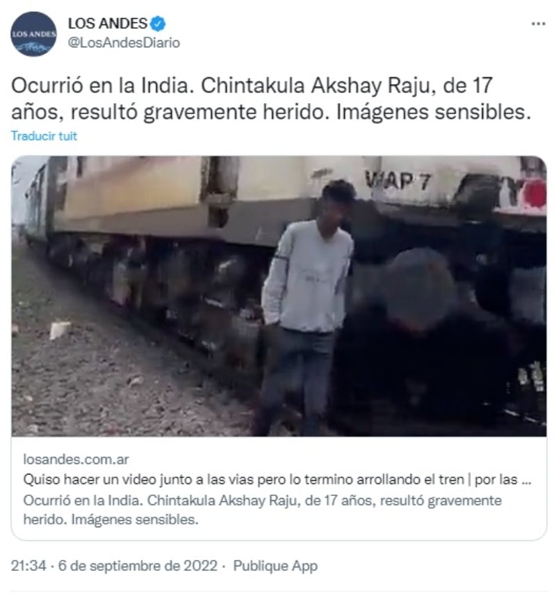Tiktoker rammed train: He was hit by the machine