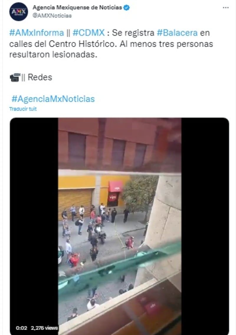 Tiroteo Centro Histórico México: Enfrentamiento entre criminales y personal de seguridad