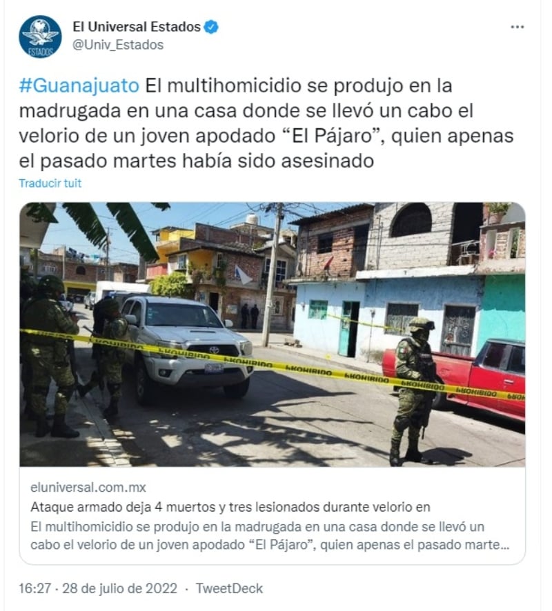 Saldo mortal tras un tiroteo en pleno velorio