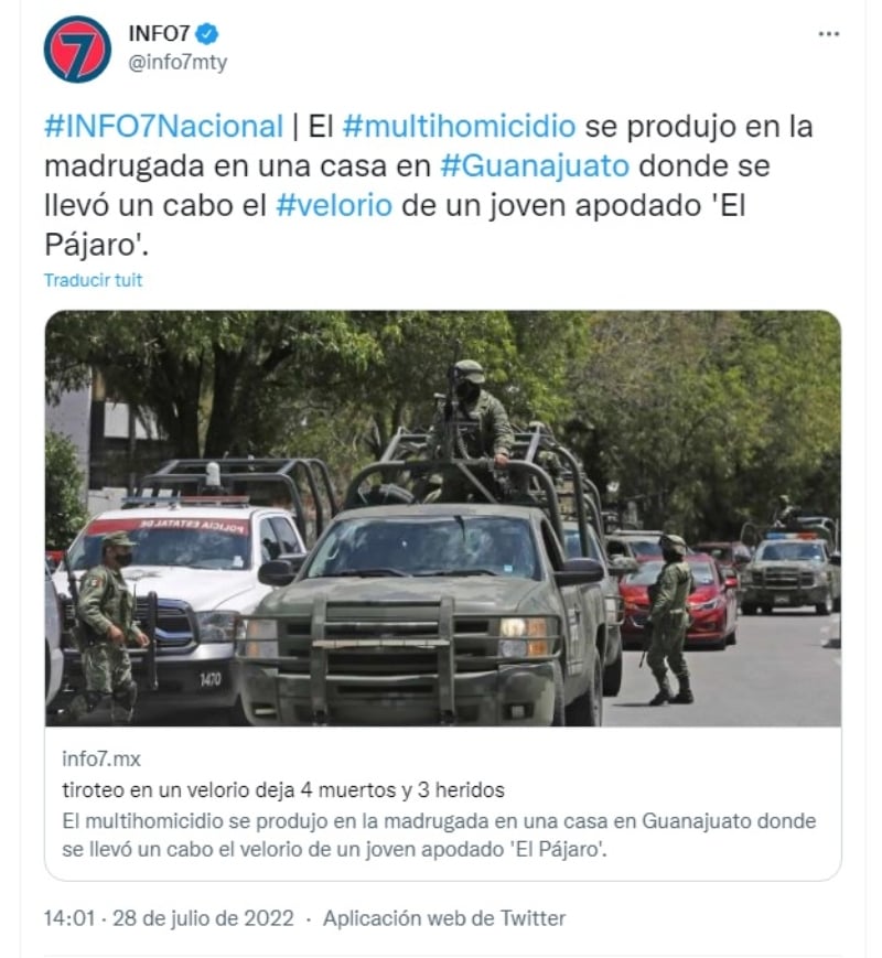 Saldo mortal tiroteo velorio: Reportan varios muertos y heridos