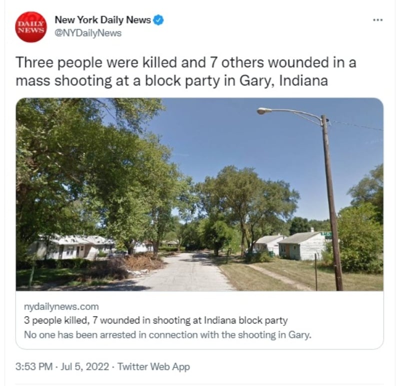 Saldo mortal en pleno tiroteo en Indiana