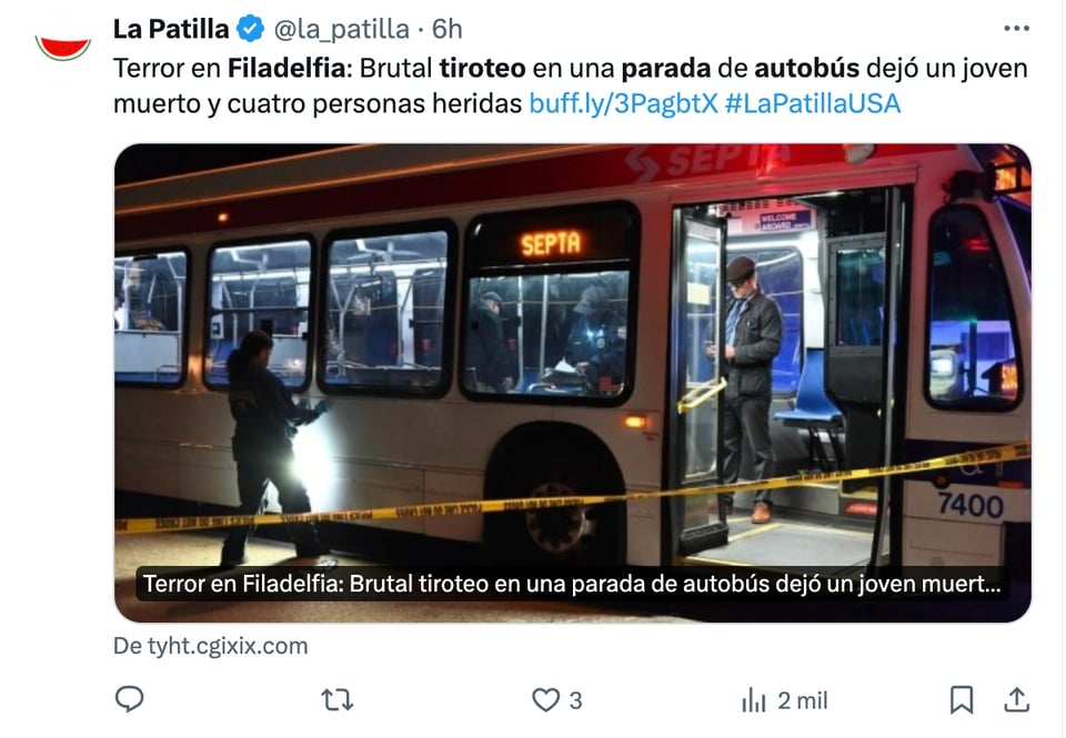 tiroteo parada autobús Filadelfia, tiroteo estudiantes, parada de autobús, Policía, MundoNOW