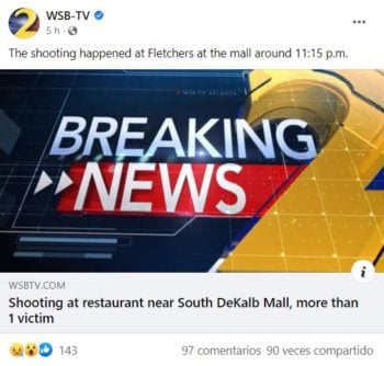Tiroteo en restaurante de South DeKalb Mall deja múltiples heridos