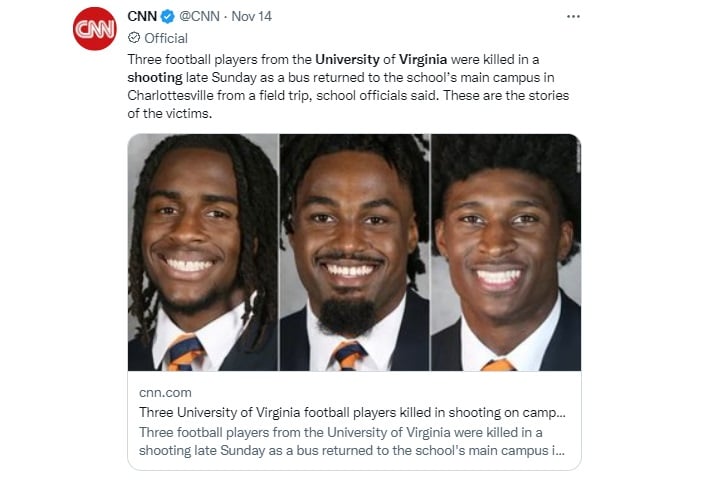 Identifican a estudiantes muertos en tiroteo en Universidad de Virginia