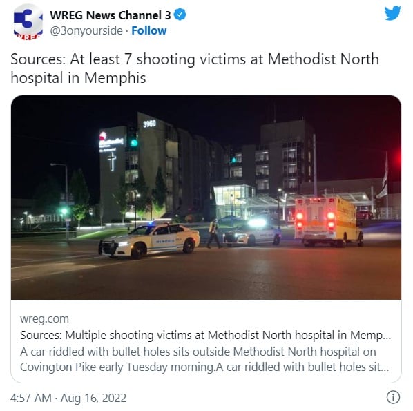 Tiroteo víctimas disparos en el hospital Methodist North