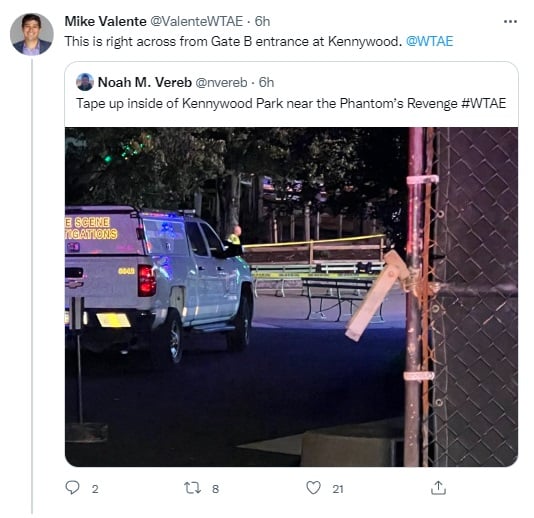 tiroteo en Kennywood Park heridos