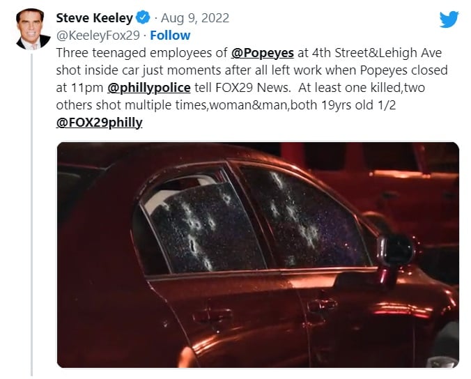 Tiroteo Popeyes empleado muerto heridos