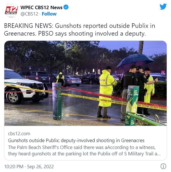 disparos en Publix gente policía amenaza