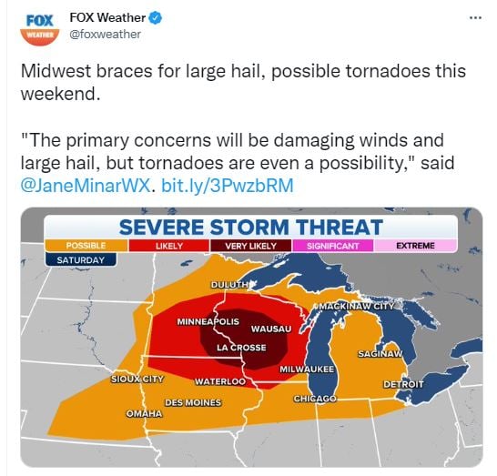 ¿Dónde azotarán las tormentas severas el fin de semana?