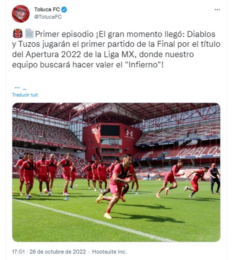 El equipo Toluca se viste de luto