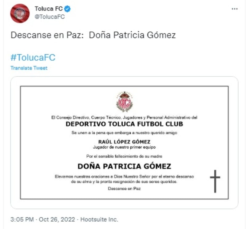 Toluca de luto: Anuncian inesperada muerte