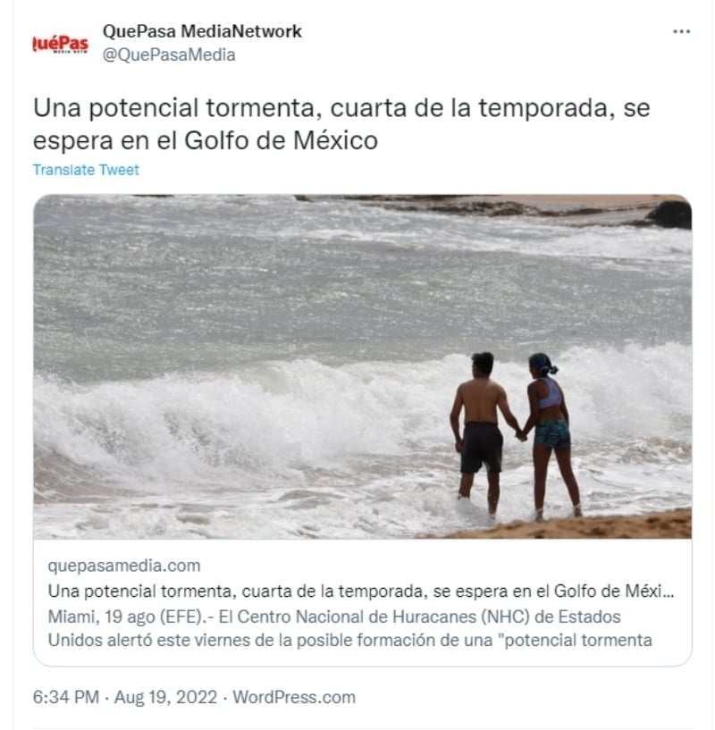 Alerta por tormenta del Golfo de México