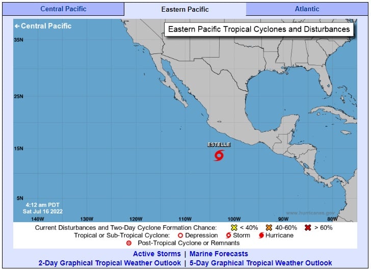Tormenta tropical Estelle huracán