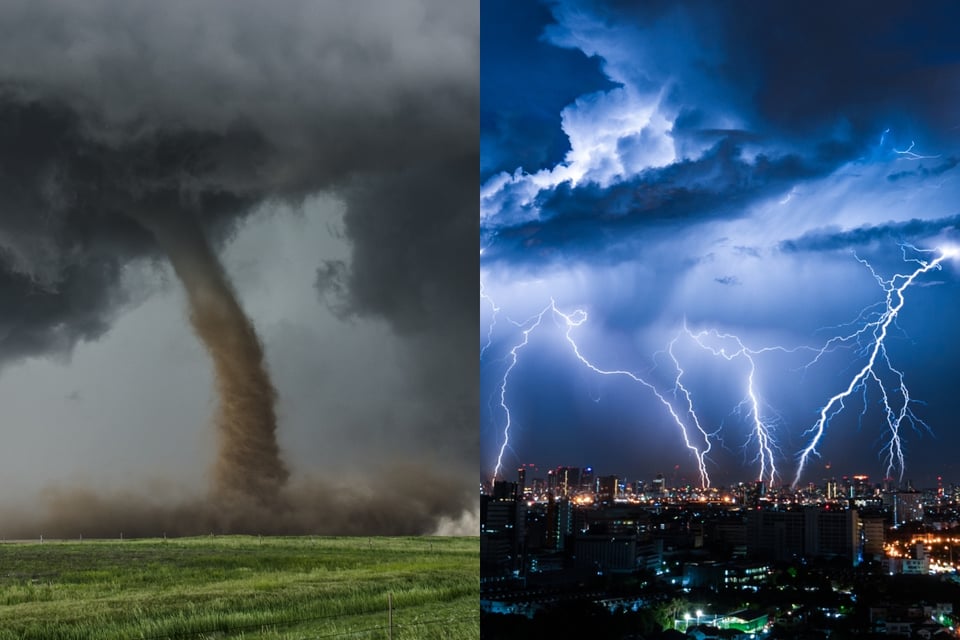 Dan peculiar alerta de tornado para el estado de California