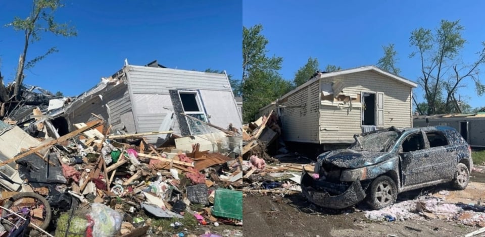 Confirman muerte tras tornados y millones están en riesgo