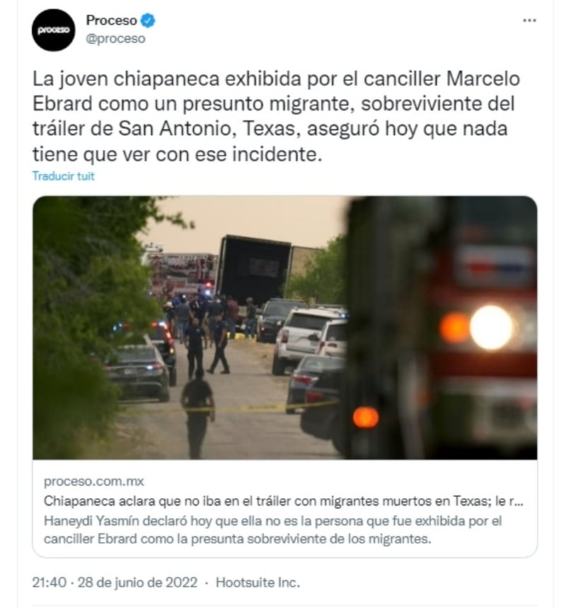 El camión pasó por un puesto de control de la Patrulla Fronteriza