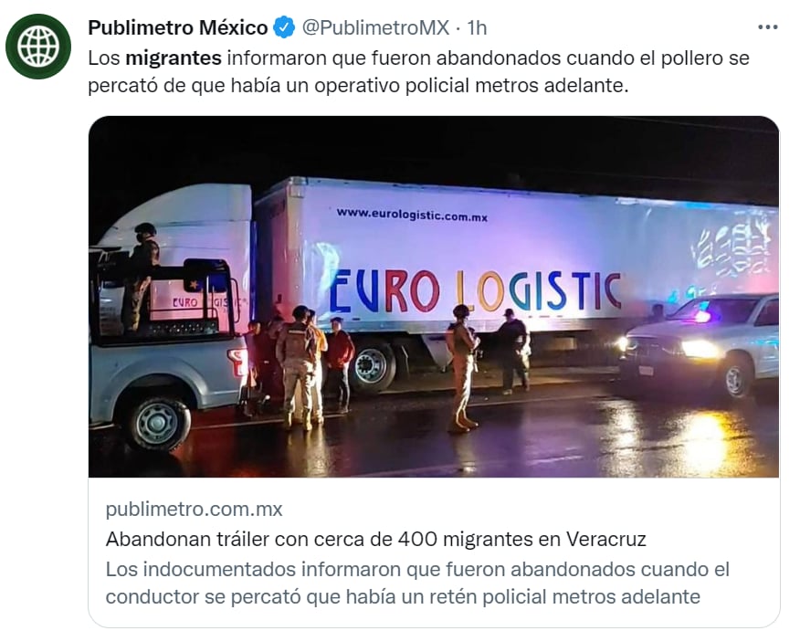 Tráiler migrantes México