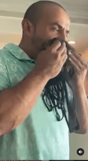 He is upset; Juan Rivera exhibits his wife in private