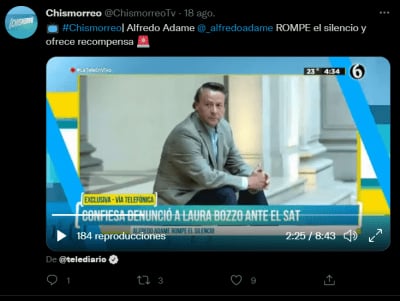 Alfredo Adame offers reward
