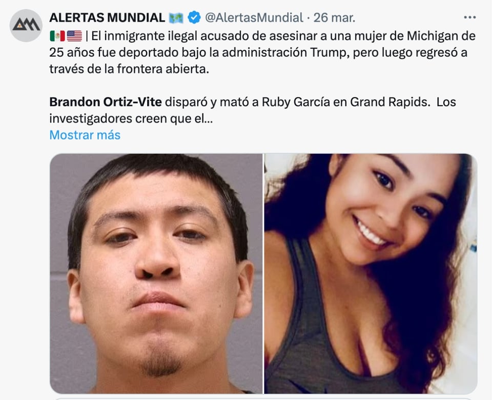 Brandon Ortiz-Vite, inmigrante ilegal, indocumentado, crimen indocumentado, MundoNOW