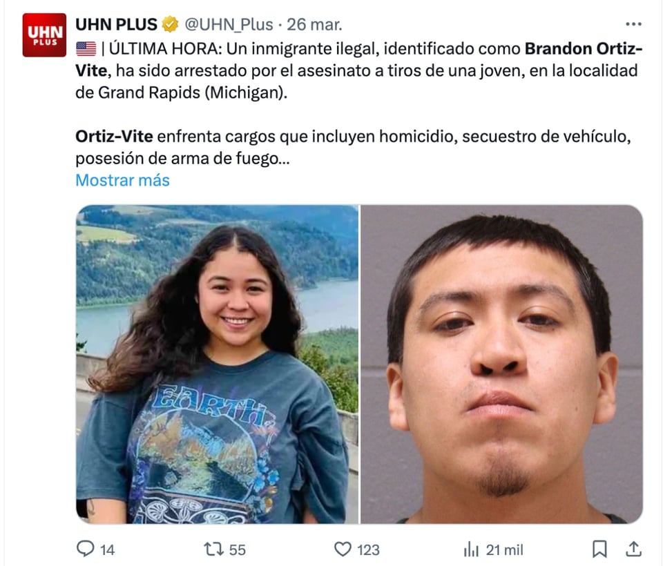 Brandon Ortiz-Vite, inmigrante ilegal, indocumentado, crimen indocumentado, MundoNOW