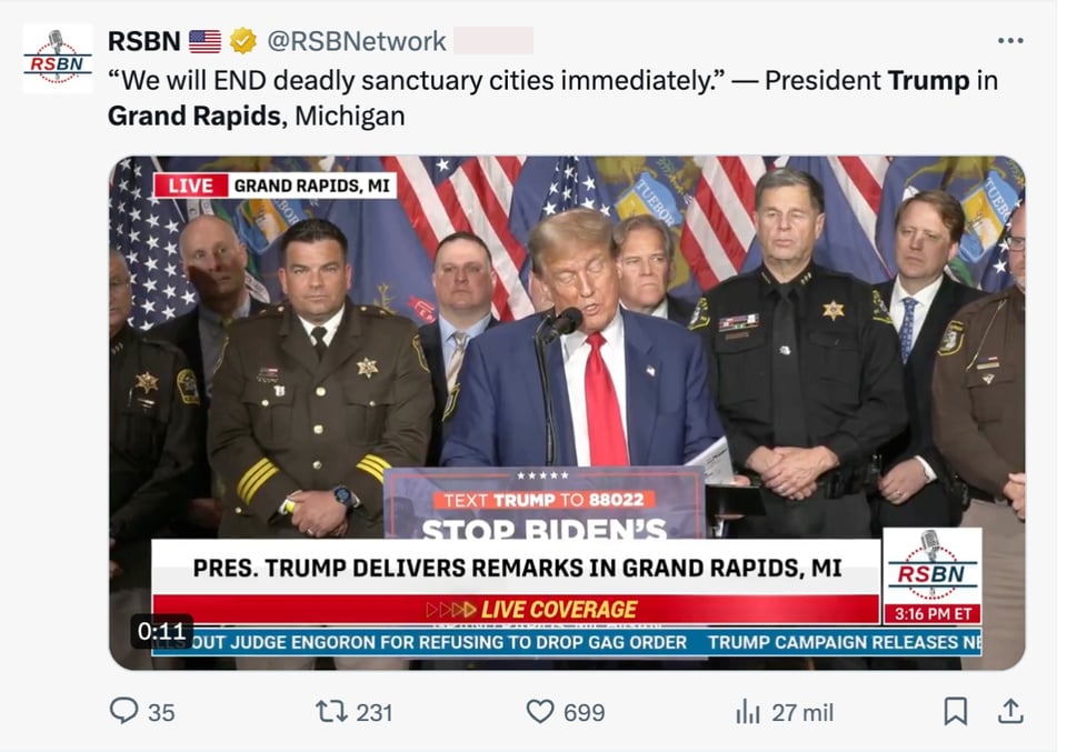 Trump baño de sangre, Trump migración, Trump frontera, Elecciones 2024, MundoNOW