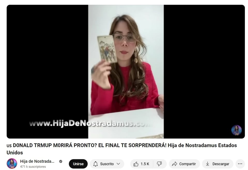 Hija de Nostradamus Trump, video, redes sociales, YouTube, MundoNOW