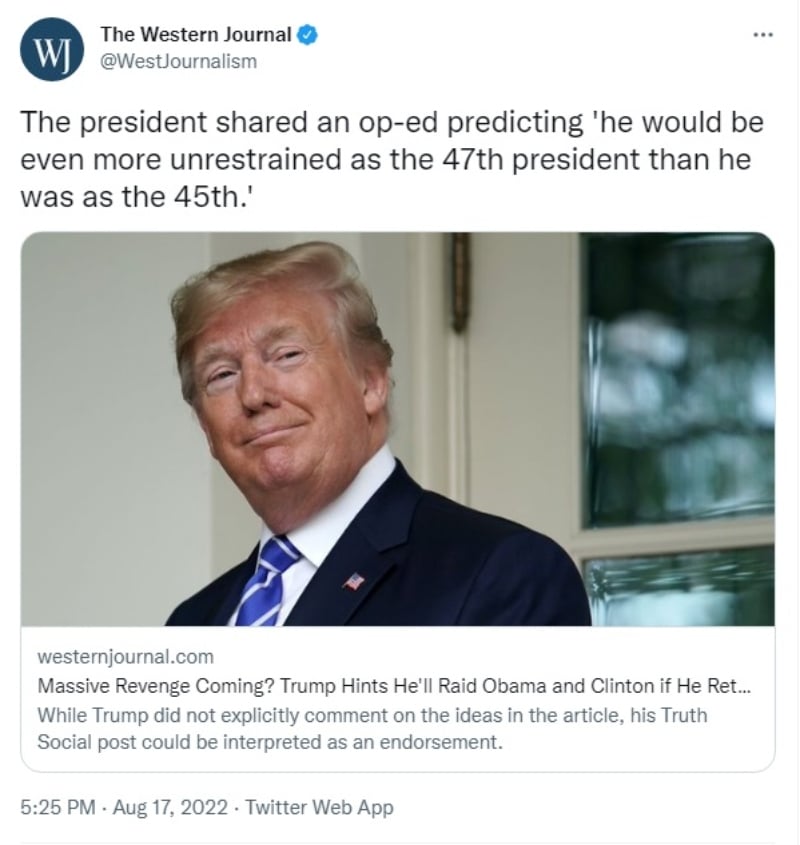 Trump plans revenge on Democrats