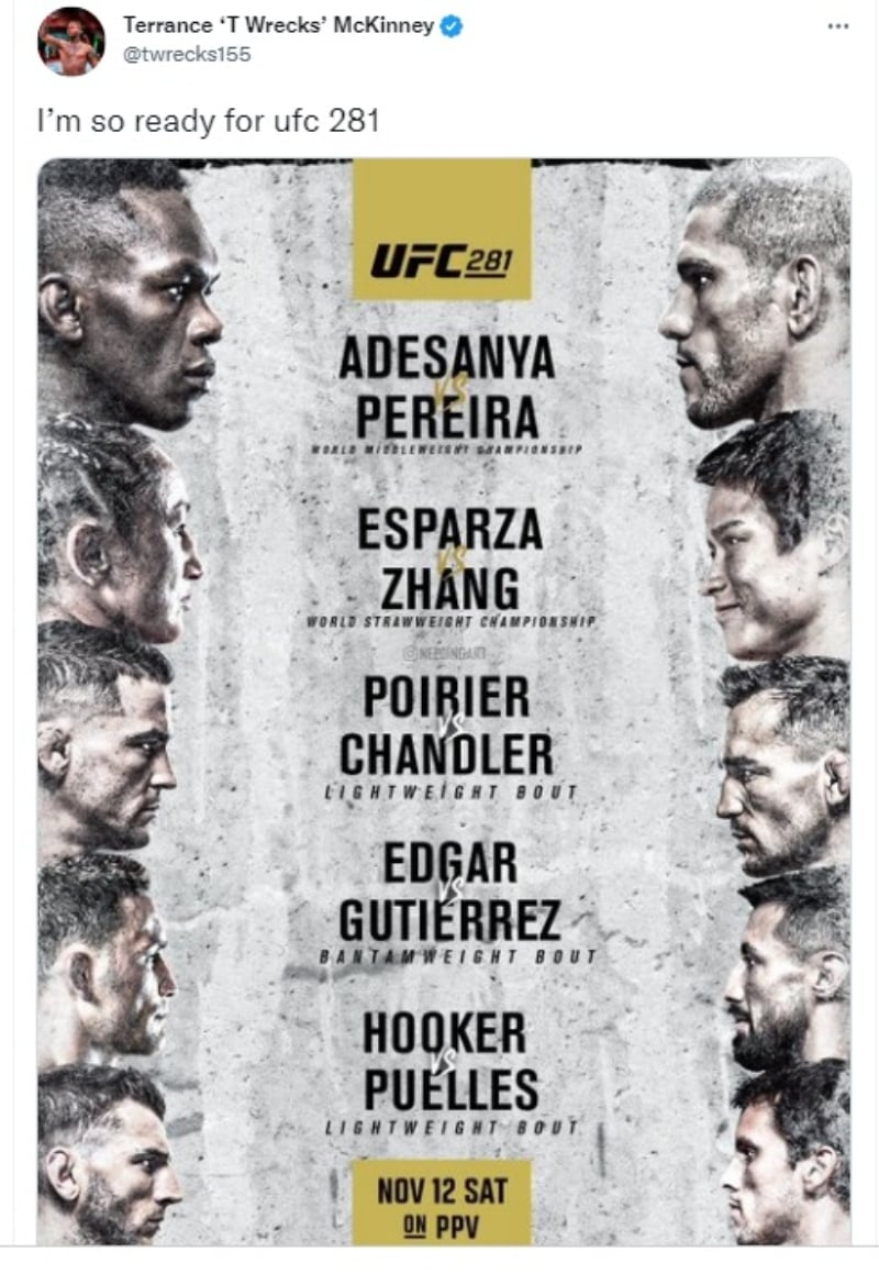 UFC 281: Adesanya vs Pereira