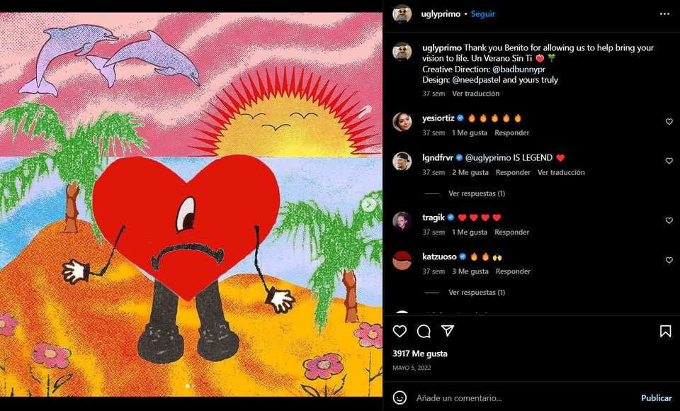 Ugly Primo es la mente maestra detrás de la portada de "Un Verano Sin Ti"