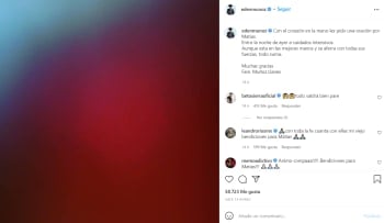 Eden Muñoz asks for prayers for her son