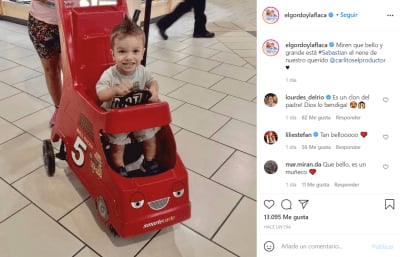 Photo of Carlitos EL Producer's son appears