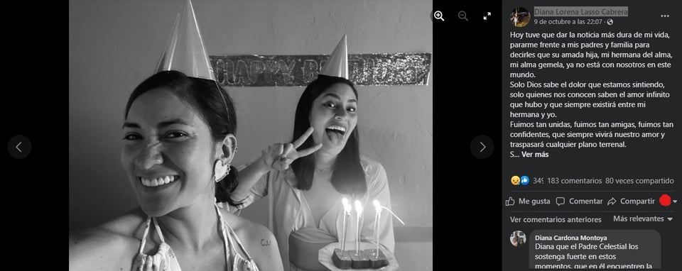 El sentido mensaje de la hermana de Jacqueline tras su muerte