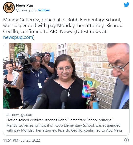 Principal of Robb de Uvalde Elementary School Suspended