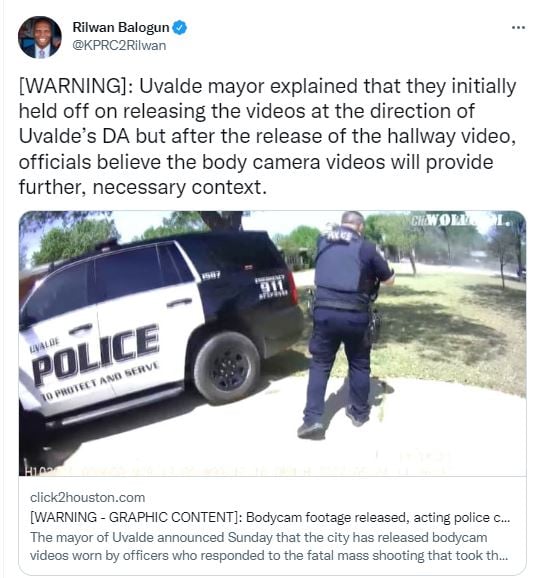 "Cúbranse, chicos", grita un agente en el video difundido por la policía de Uvalde