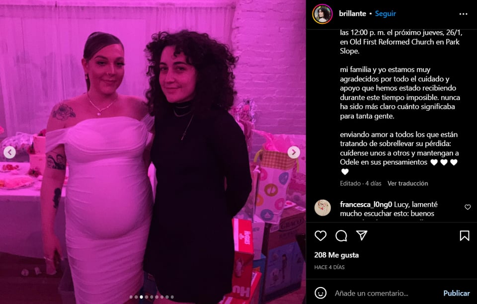 Odele acababa de tener un bebé