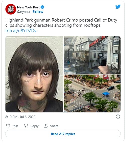 Robert Crimo III Call of Duty Highland Park