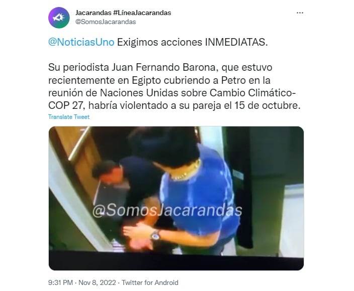 Video de periodista golpeando a su novia causa indignación y lo despiden
